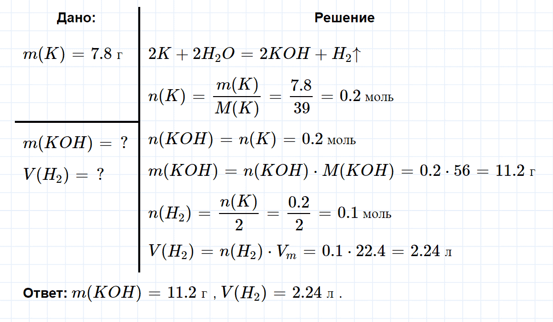 гдз 8 класс номер 5-61 химия Кузнецова, Левкин задачник глава 5