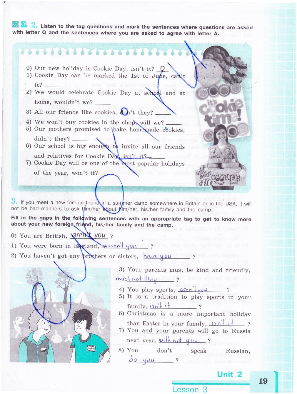 гдз 8 класс рабочая тетрадь страница 19 английский язык Кузовлев, Лапа