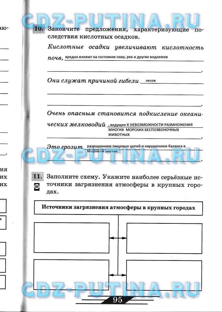 гдз 8 класс рабочая тетрадь страница 95 ОБЖ Латчук, Миронов, Бурдакова