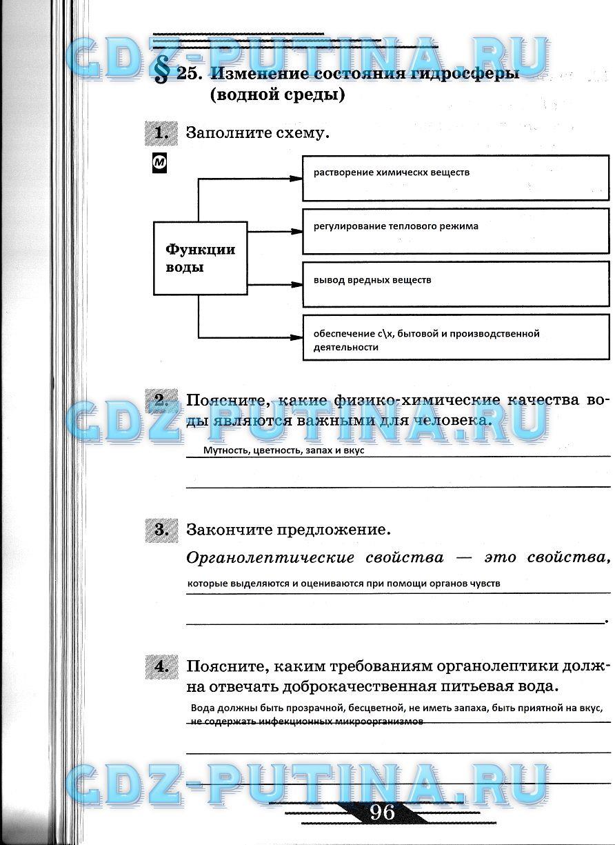 гдз 8 класс рабочая тетрадь страница 96 ОБЖ Латчук, Миронов, Бурдакова