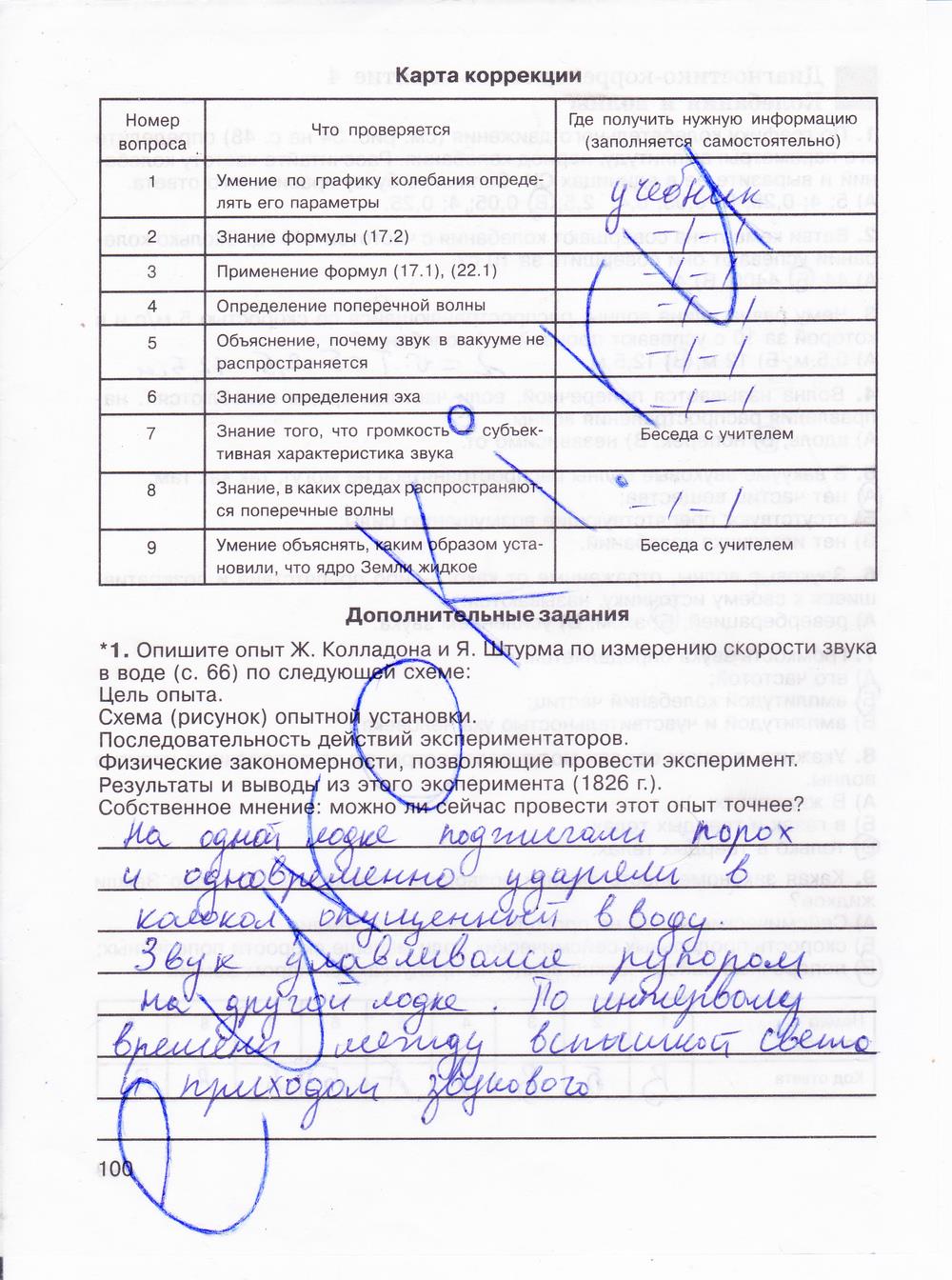 гдз 8 класс рабочая тетрадь страница 100 физика Мартынова, Иванова, Воронина