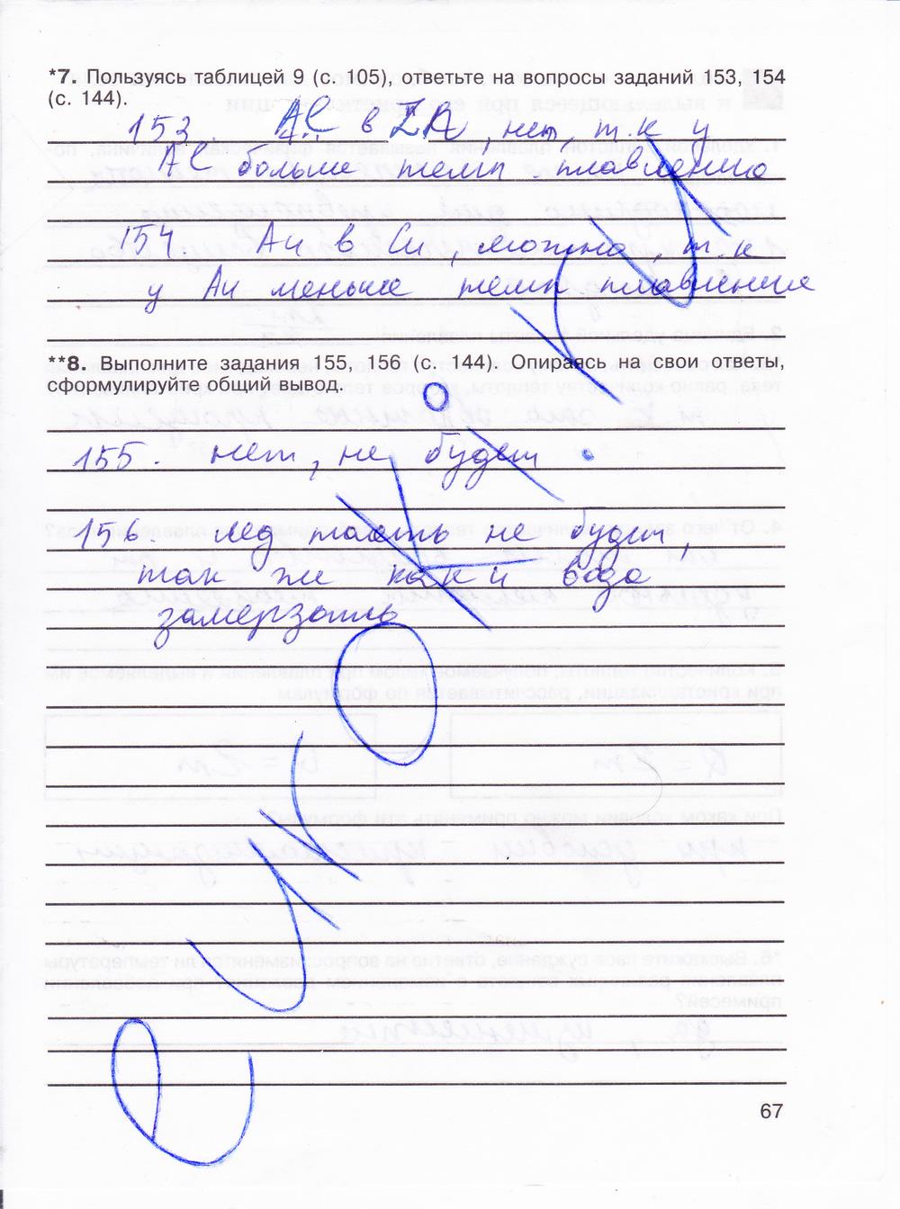 гдз 8 класс рабочая тетрадь страница 67 физика Мартынова, Иванова, Воронина