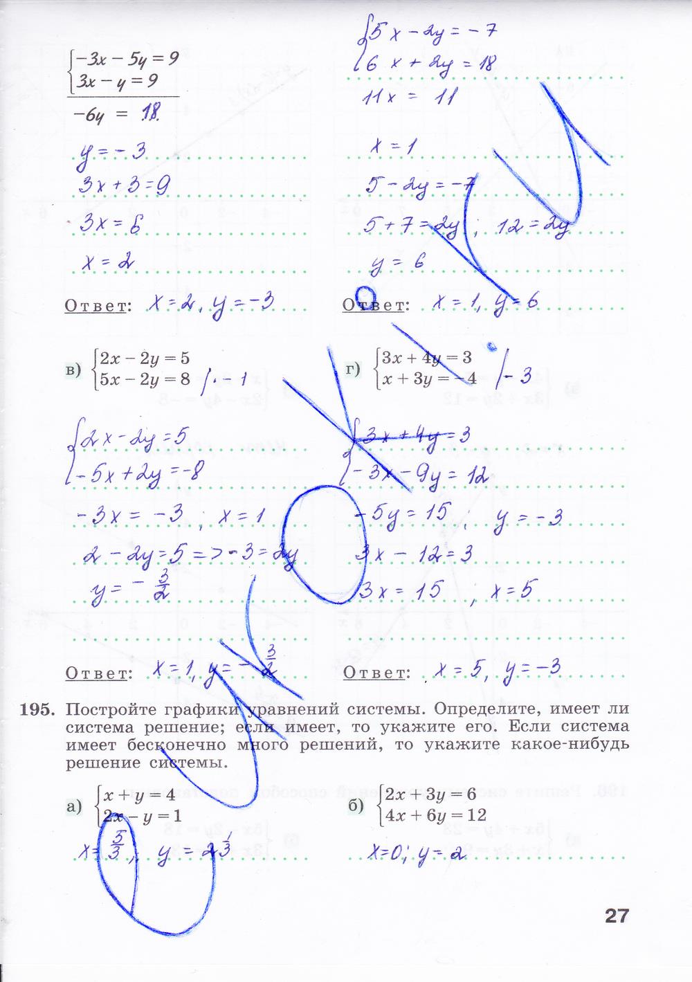 гдз 8 класс рабочая тетрадь часть 2 страница 27 алгебра Минаева, Рослова