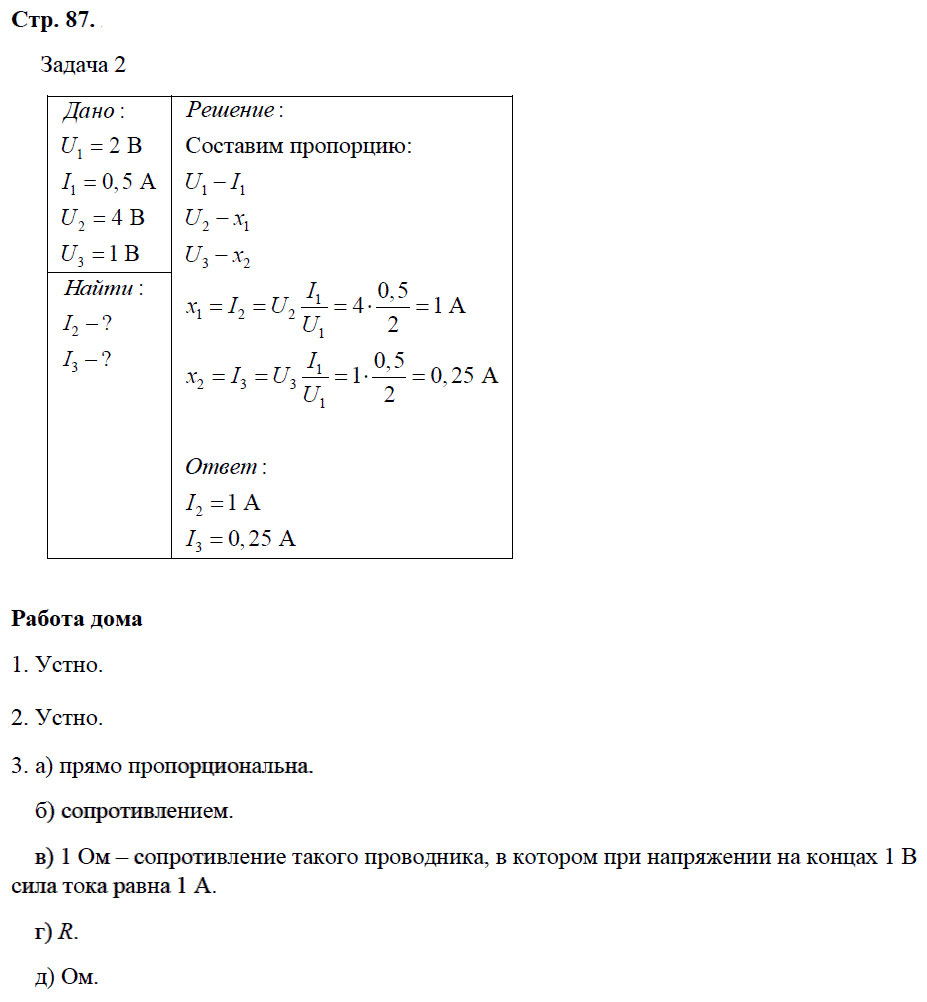 гдз 8 класс рабочая тетрадь страница 87 физика Минькова, Иванова