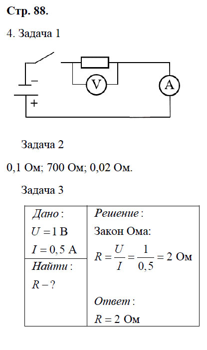 гдз 8 класс рабочая тетрадь страница 88 физика Минькова, Иванова