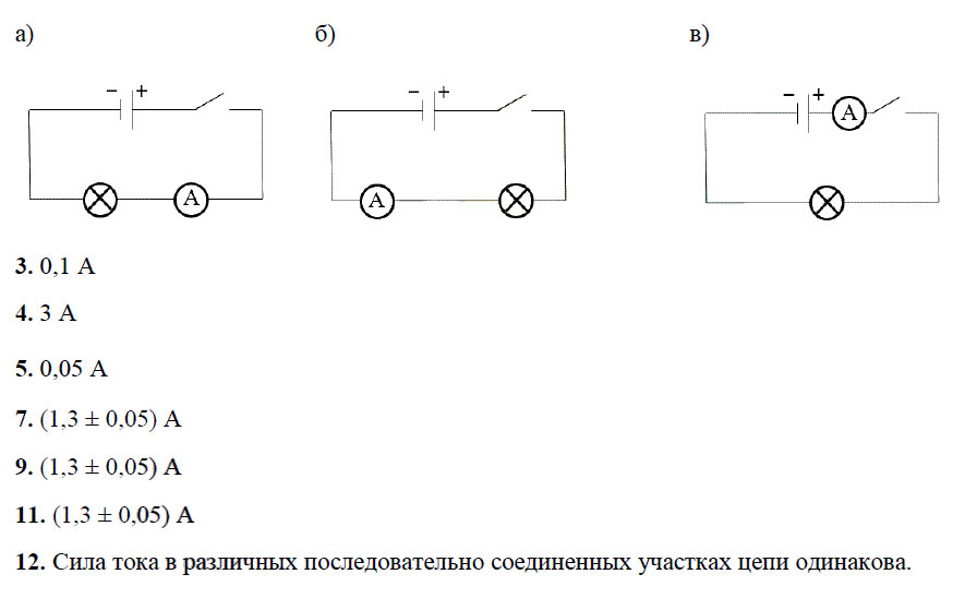 гдз 8 класс тетрадь для лабораторных работ страница 13 физика Минькова, Иванова