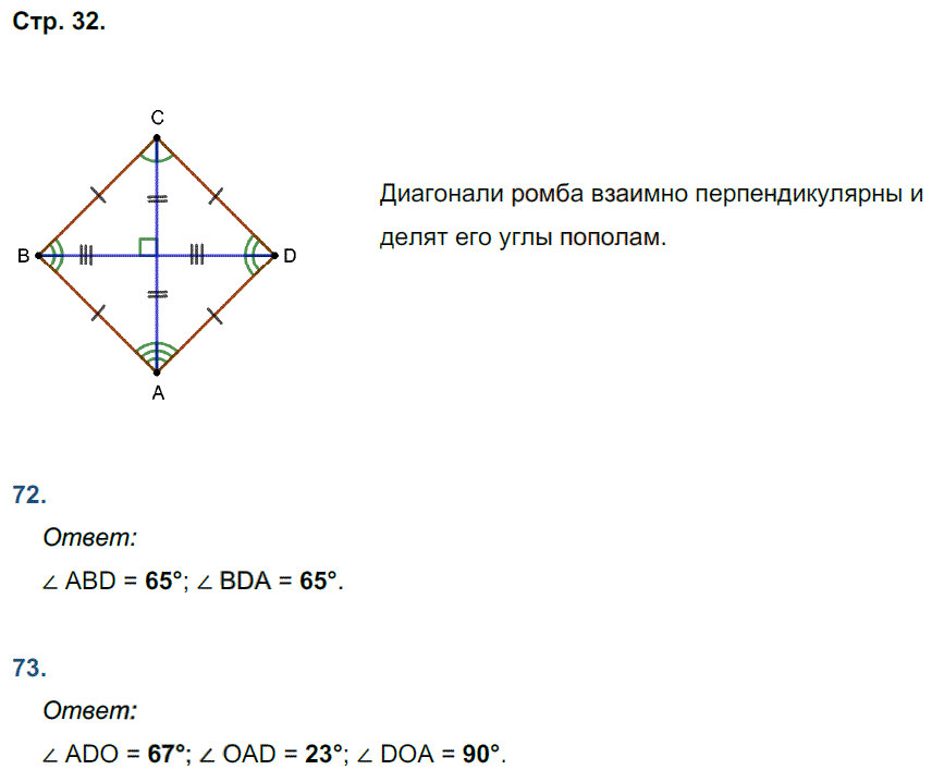 гдз 8 класс рабочая тетрадь страница 32 геометрия Мищенко к учебнику Атанасяна
