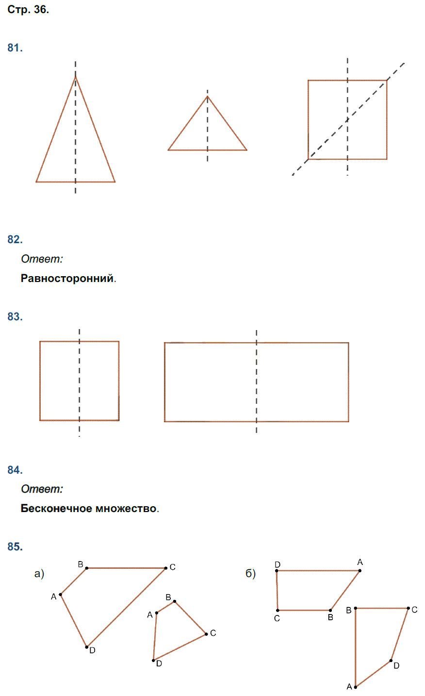 гдз 8 класс рабочая тетрадь страница 36 геометрия Мищенко к учебнику Атанасяна