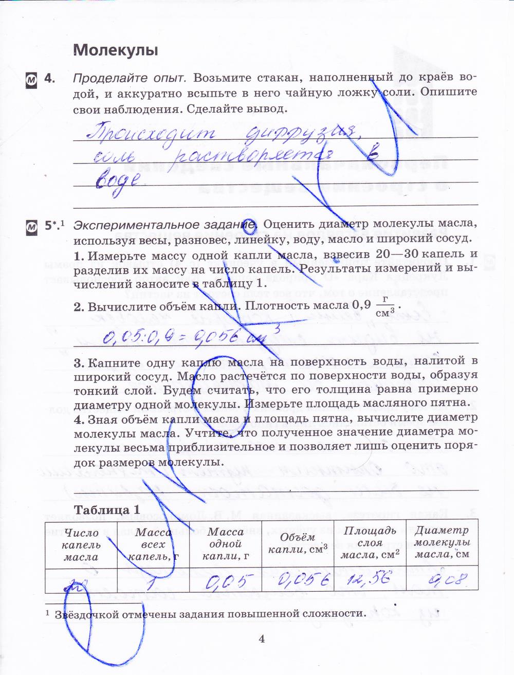 гдз 8 класс рабочая тетрадь страница 4 физика Пурышева, Важеевская