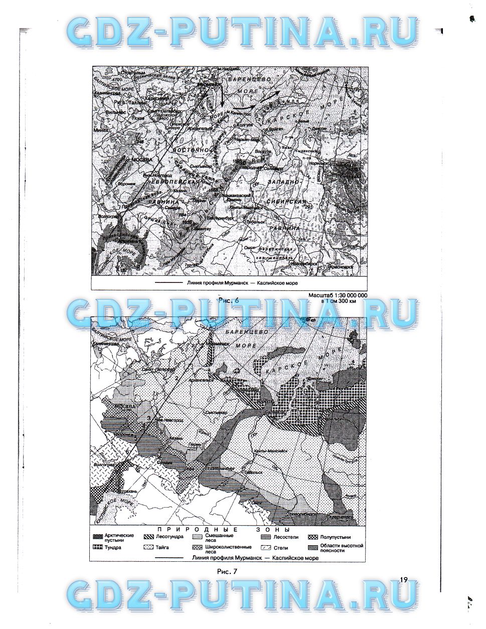 гдз 8 класс рабочая тетрадь страница 19 география Сиротин
