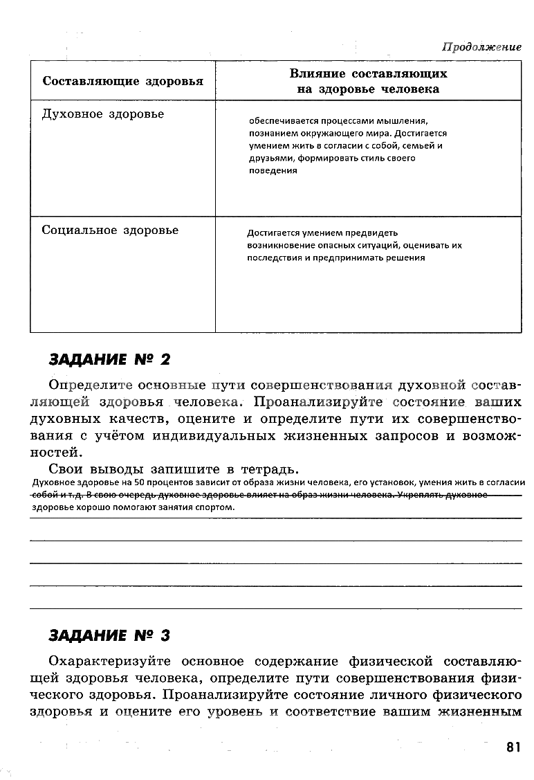 гдз 8 класс рабочая тетрадь страница 81 ОБЖ Смирнов, Хренников, Маслов