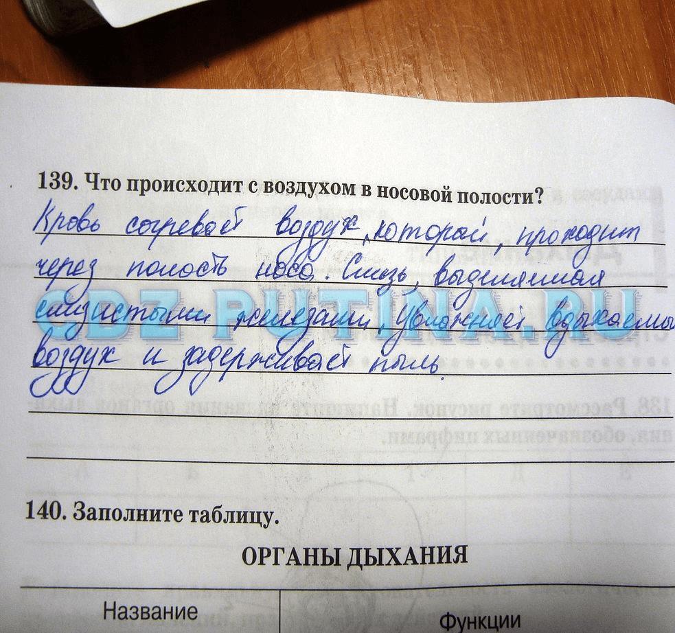 гдз 8 класс рабочая тетрадь задание 139 биология Сонин, Агафонова