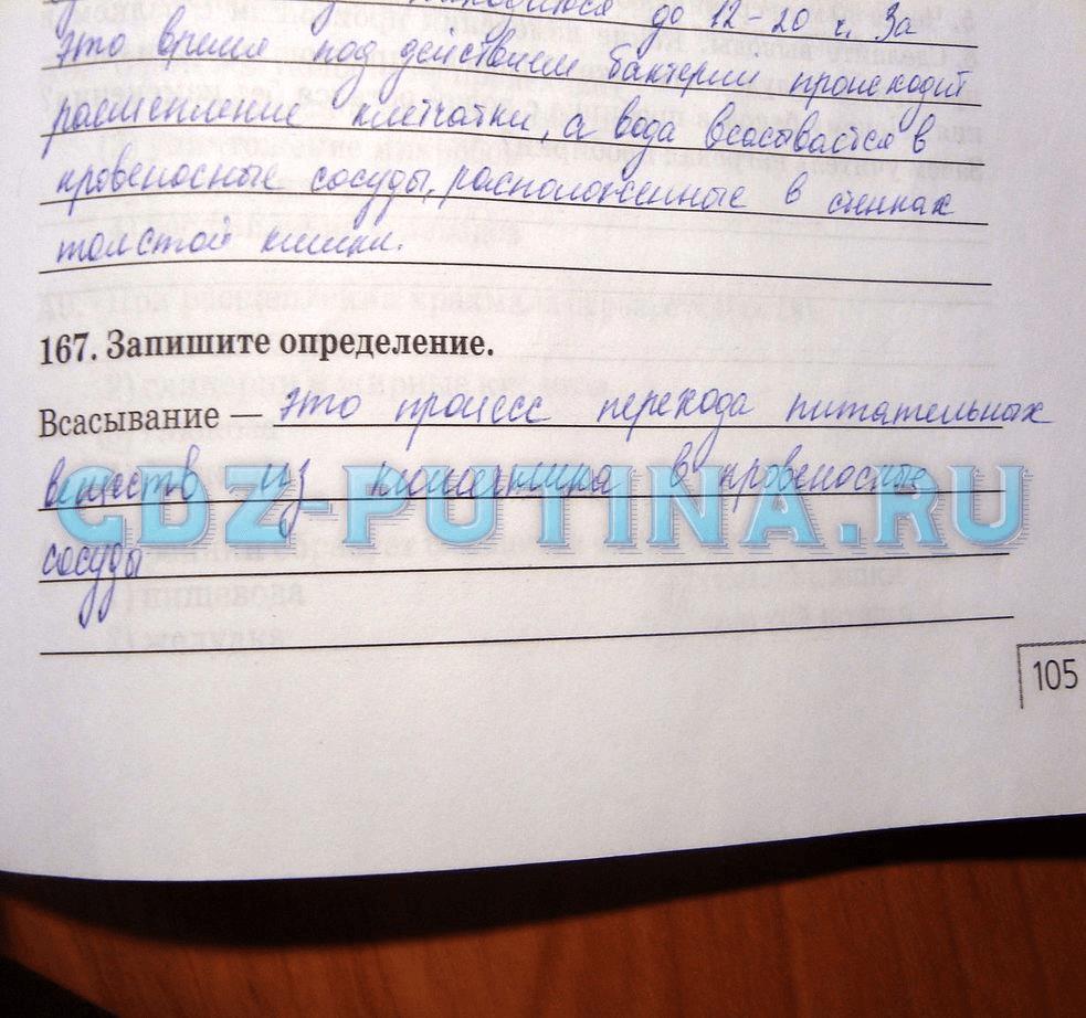 гдз 8 класс рабочая тетрадь задание 167 биология Сонин, Агафонова
