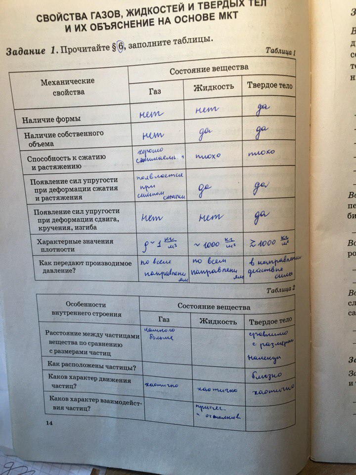 гдз 8 класс рабочая тетрадь страница 14 физика Степанова