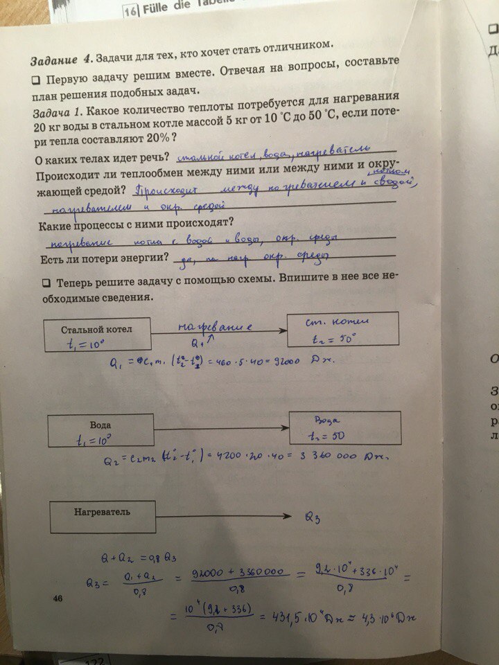 гдз 8 класс рабочая тетрадь страница 46 физика Степанова