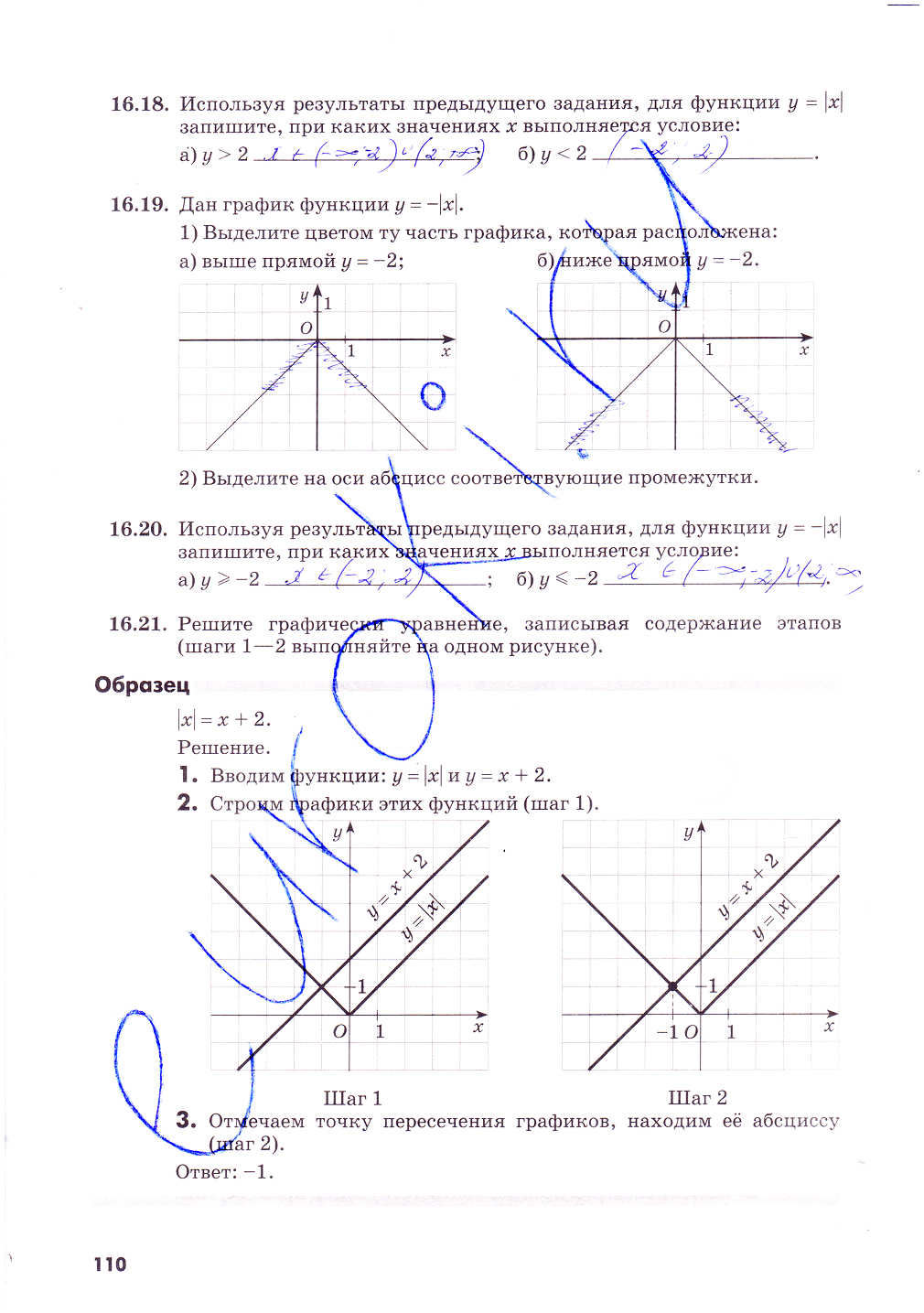 гдз 8 класс рабочая тетрадь часть 1 страница 110 алгебра Зубарева, Мильштейн