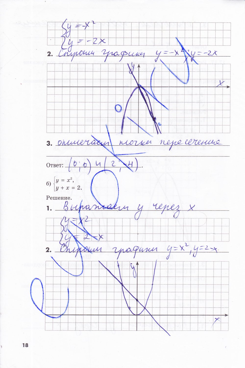 гдз 8 класс рабочая тетрадь часть 2 страница 18 алгебра Зубарева, Мильштейн