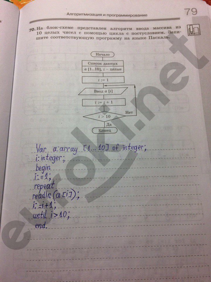 гдз 9 класс рабочая тетрадь часть 1 страница 79 информатика Босова