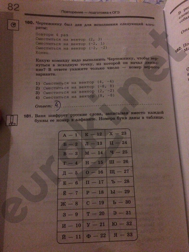 гдз 9 класс рабочая тетрадь часть 2 страница 82 информатика Босова