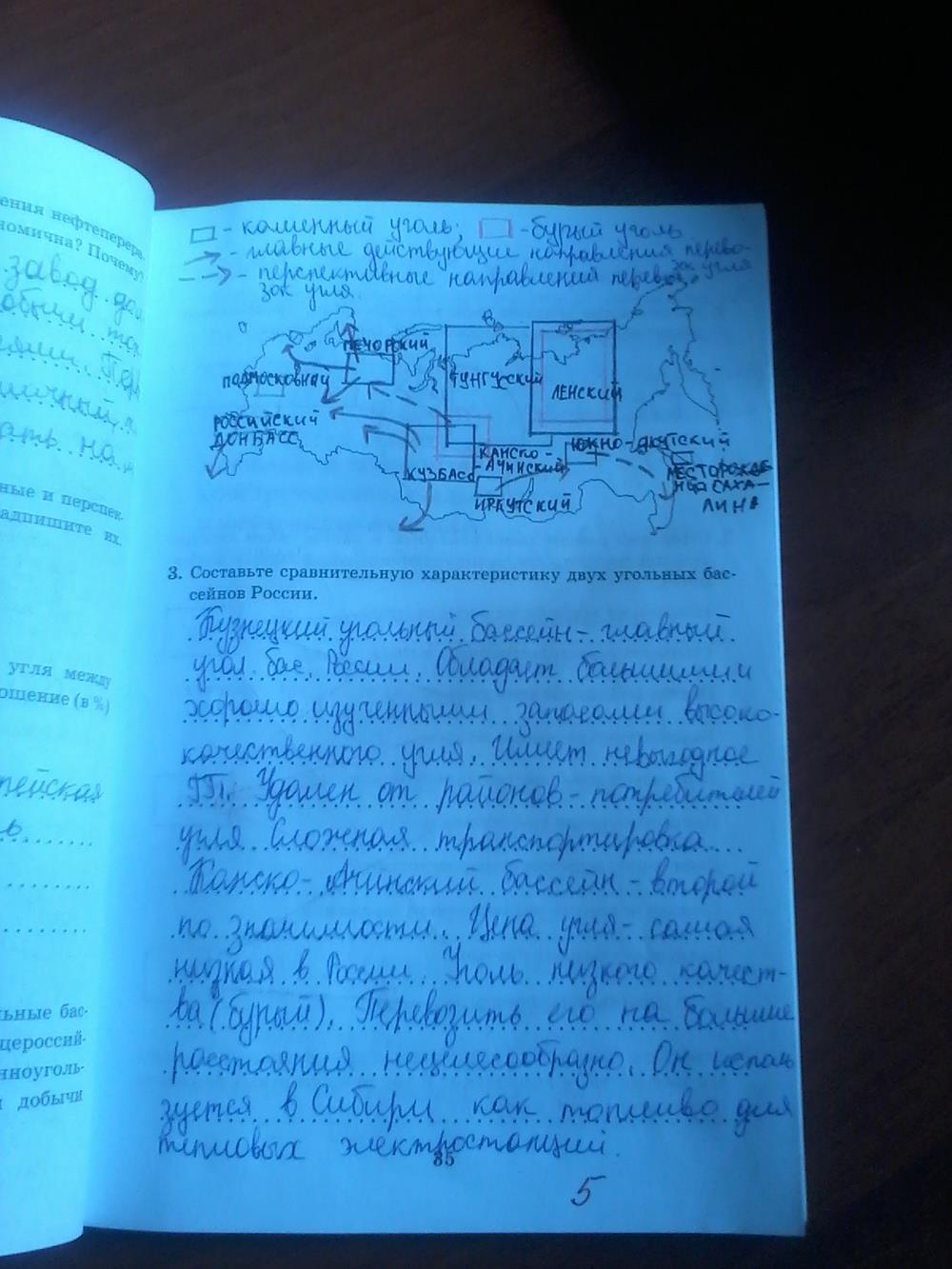 гдз 9 класс рабочая тетрадь страница 35 география Дронов