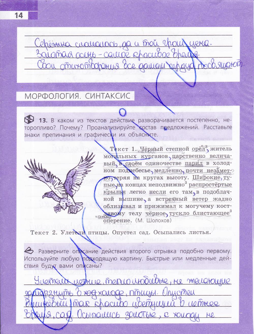 гдз 9 класс рабочая тетрадь страница 14 русский язык Ефремова