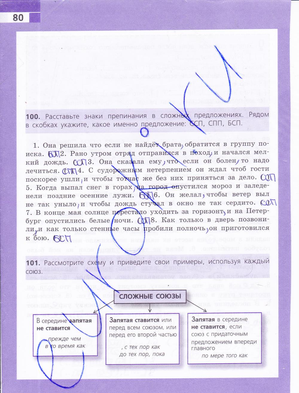гдз 9 класс рабочая тетрадь страница 80 русский язык Ефремова