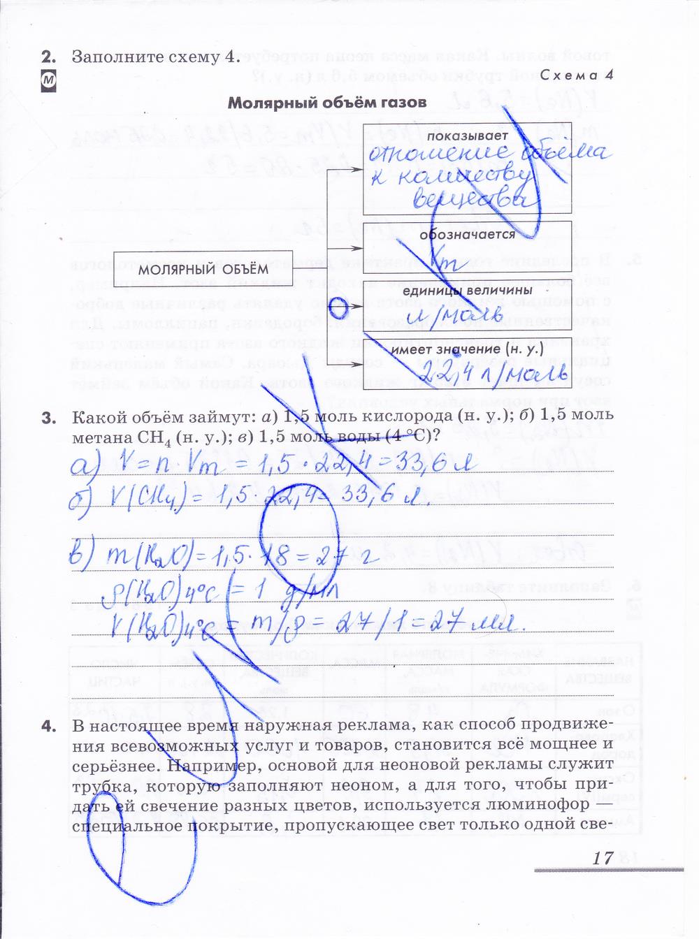 гдз 9 класс рабочая тетрадь страница 17 химия Еремин, Дроздов