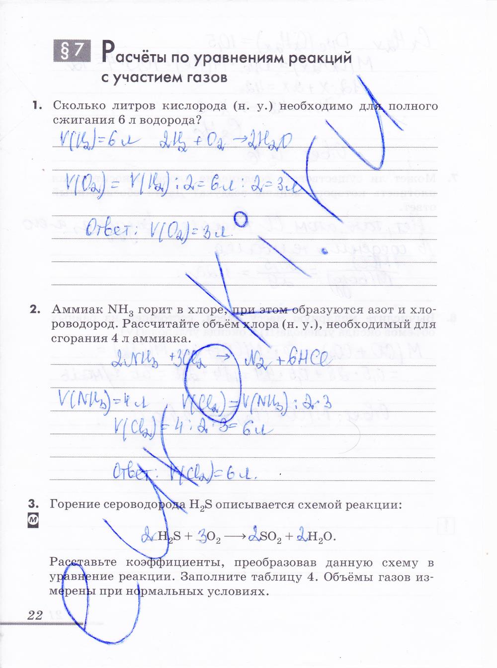 гдз 9 класс рабочая тетрадь страница 22 химия Еремин, Дроздов
