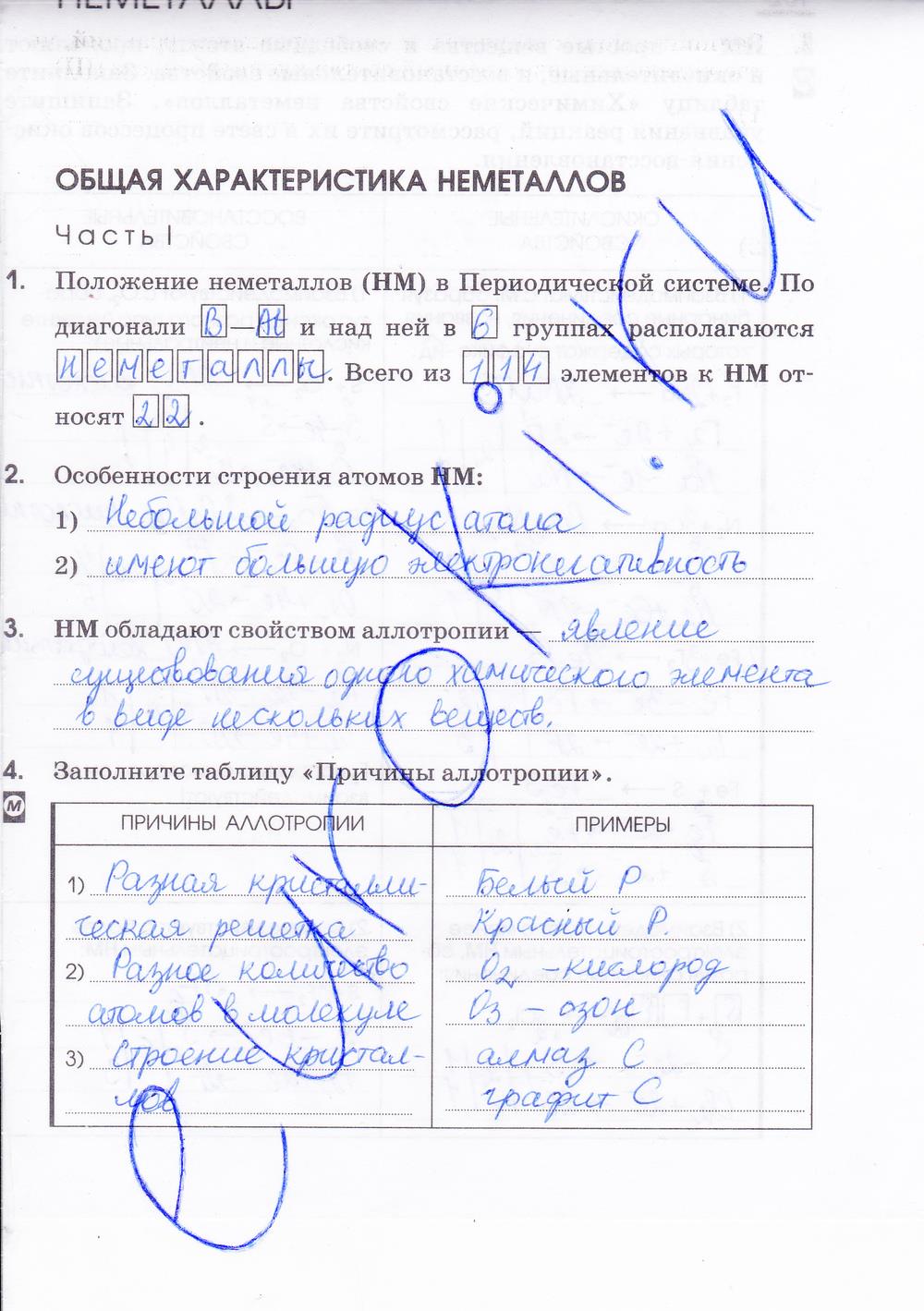 гдз 9 класс рабочая тетрадь страница 101 химия Габриелян, Сладков