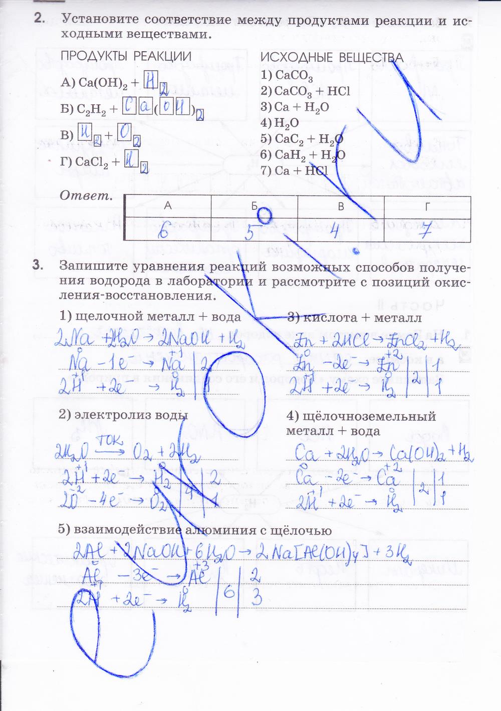 гдз 9 класс рабочая тетрадь страница 110 химия Габриелян, Сладков
