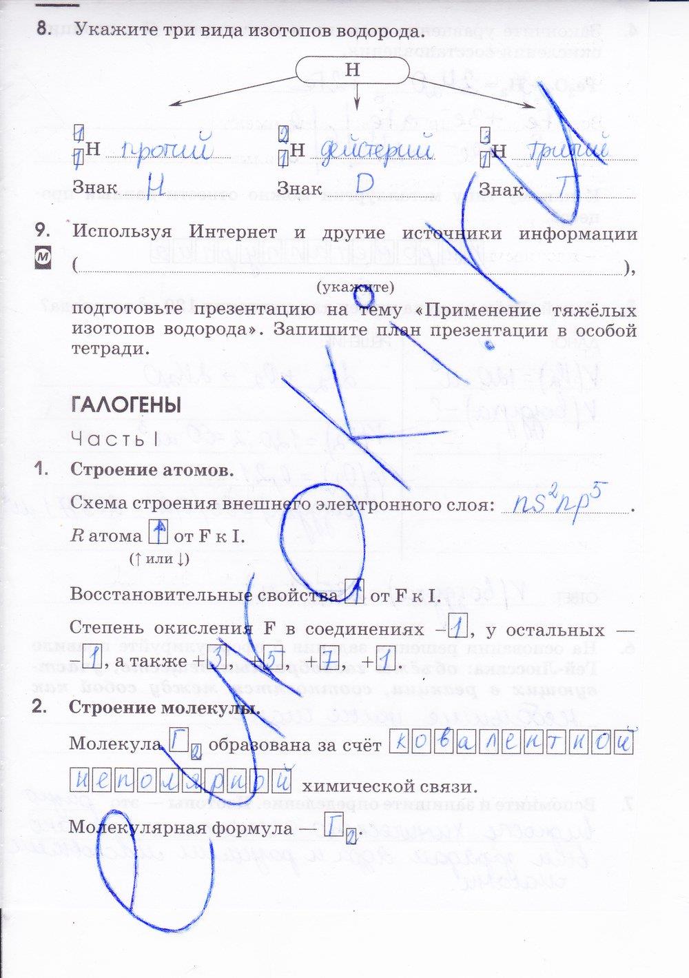 гдз 9 класс рабочая тетрадь страница 112 химия Габриелян, Сладков