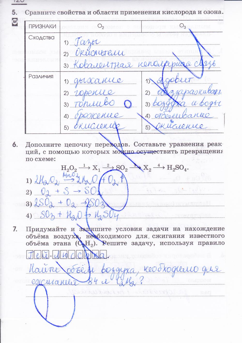 гдз 9 класс рабочая тетрадь страница 126 химия Габриелян, Сладков