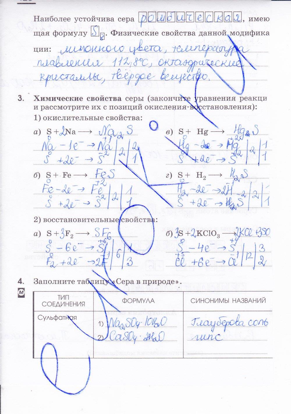 гдз 9 класс рабочая тетрадь страница 128 химия Габриелян, Сладков