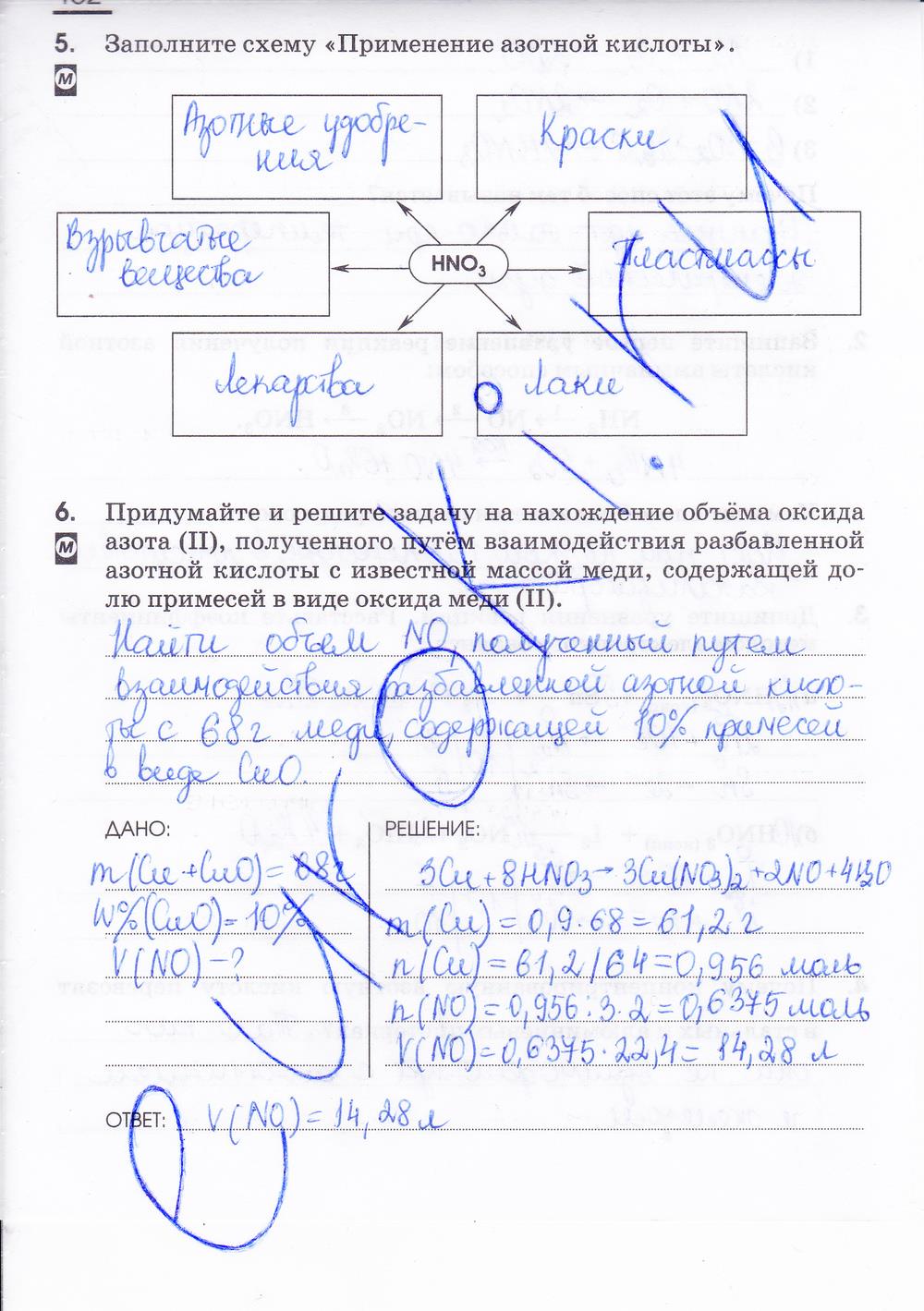 гдз 9 класс рабочая тетрадь страница 162 химия Габриелян, Сладков