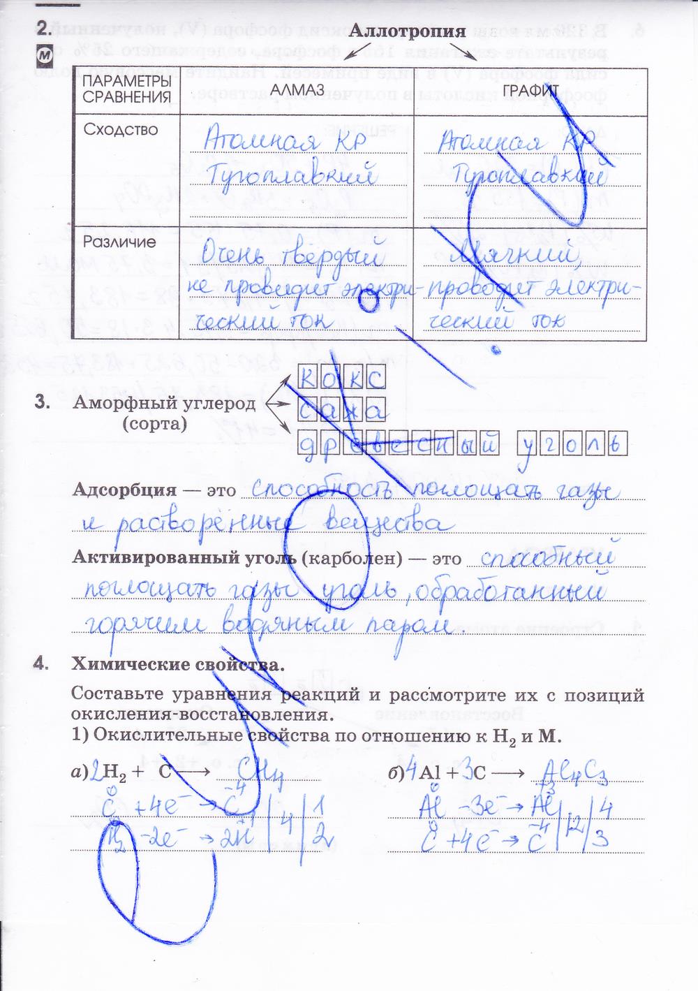 гдз 9 класс рабочая тетрадь страница 176 химия Габриелян, Сладков