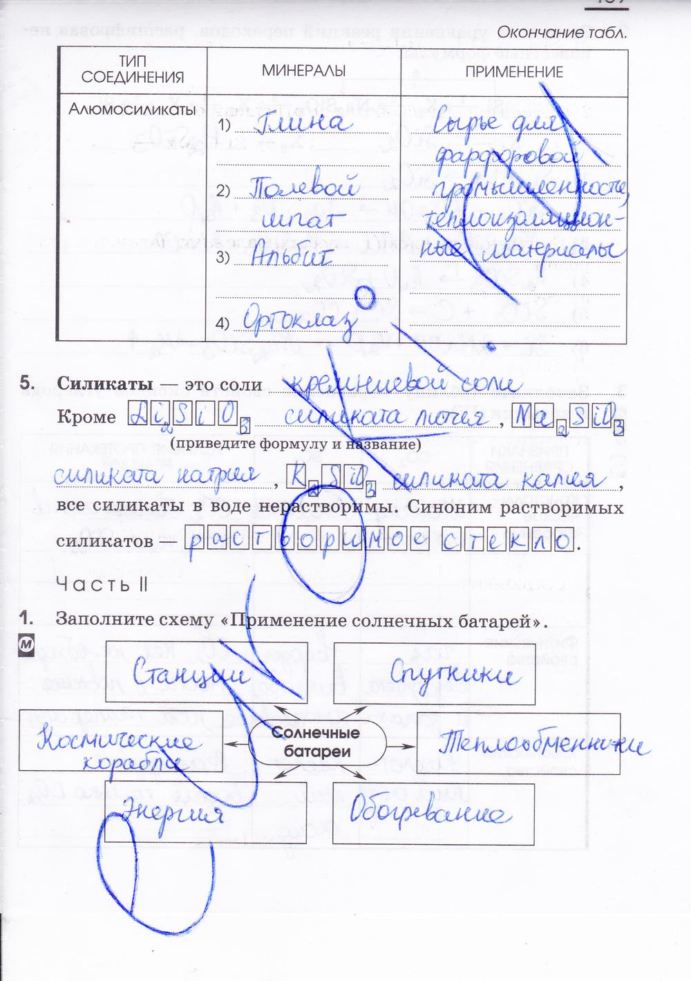 гдз 9 класс рабочая тетрадь страница 189 химия Габриелян, Сладков