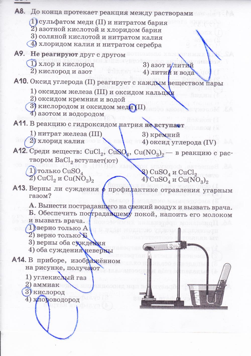 гдз 9 класс рабочая тетрадь страница 204 химия Габриелян, Сладков