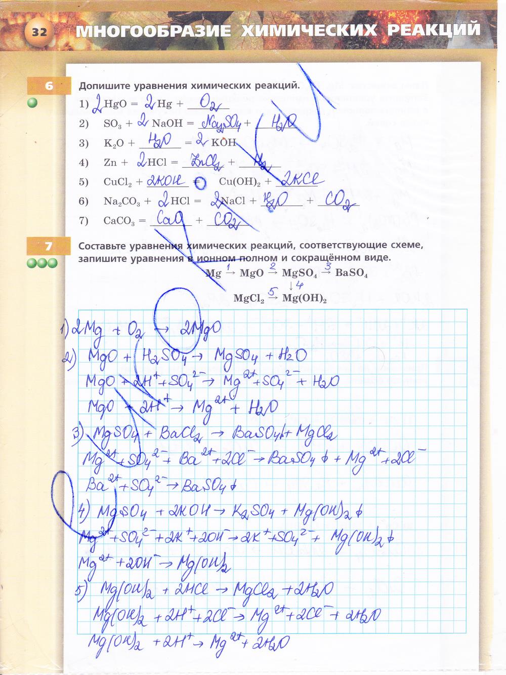 гдз 9 класс тетрадь-тренажёр страница 32 химия Гара
