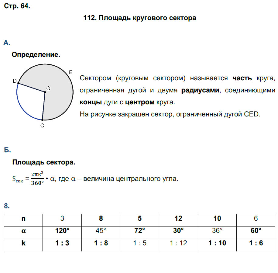 гдз 9 класс рабочая тетрадь страница 64 геометрия Глазков, Камаев