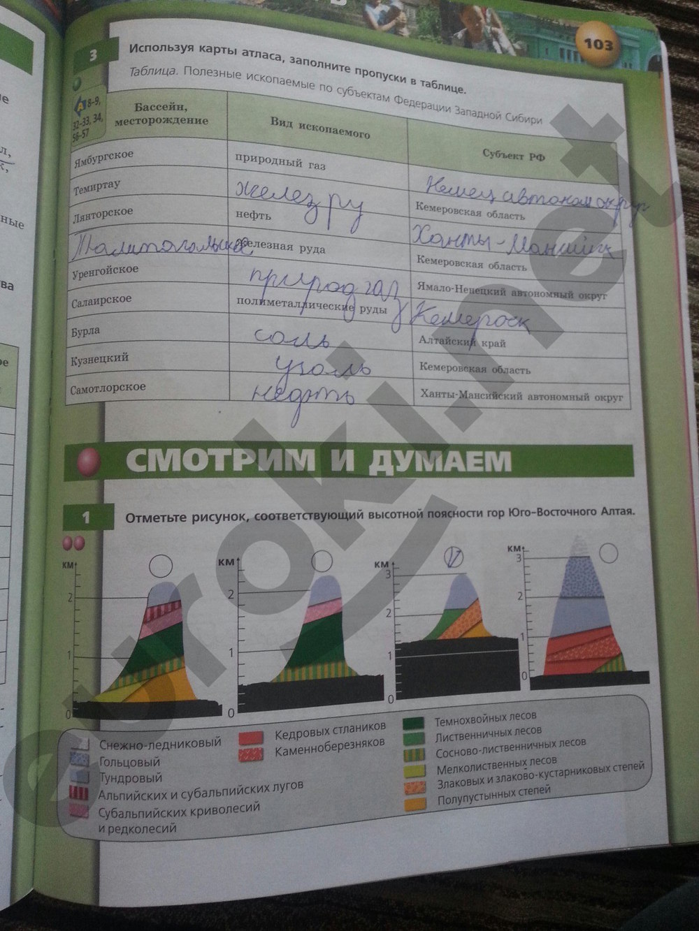 гдз 9 класс тетрадь-тренажер страница 103 география Ходова, Ольховая