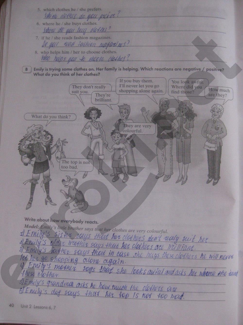гдз 9 класс рабочая тетрадь часть 1 страница 40 английский язык Кауфман