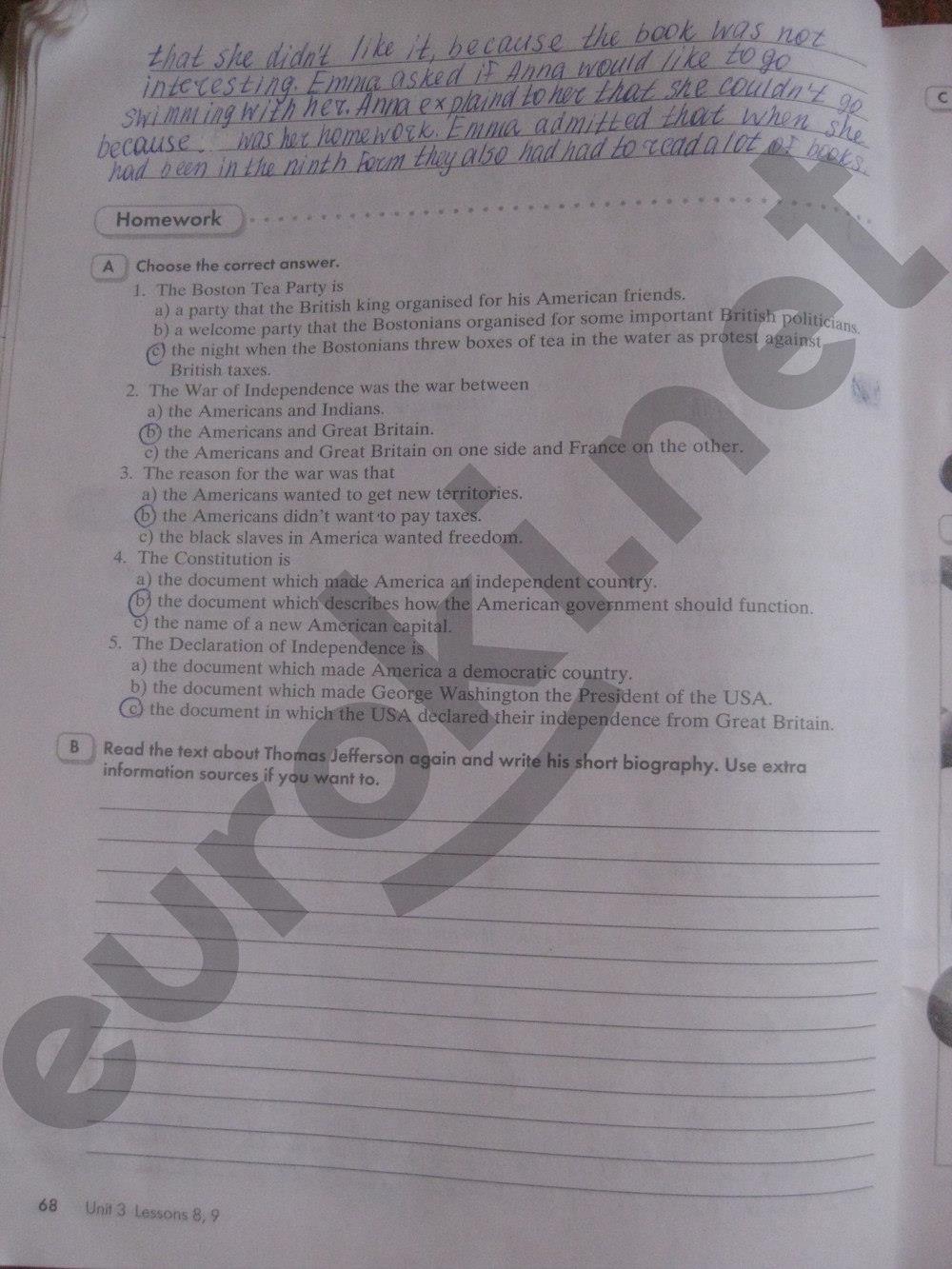 гдз 9 класс рабочая тетрадь часть 1 страница 68 английский язык Кауфман