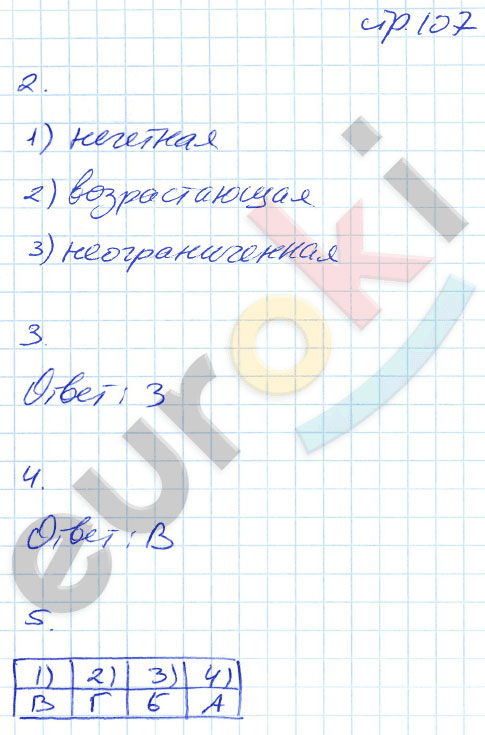 гдз 9 класс рабочая тетрадь страница 107 алгебра Ключникова, Комиссарова
