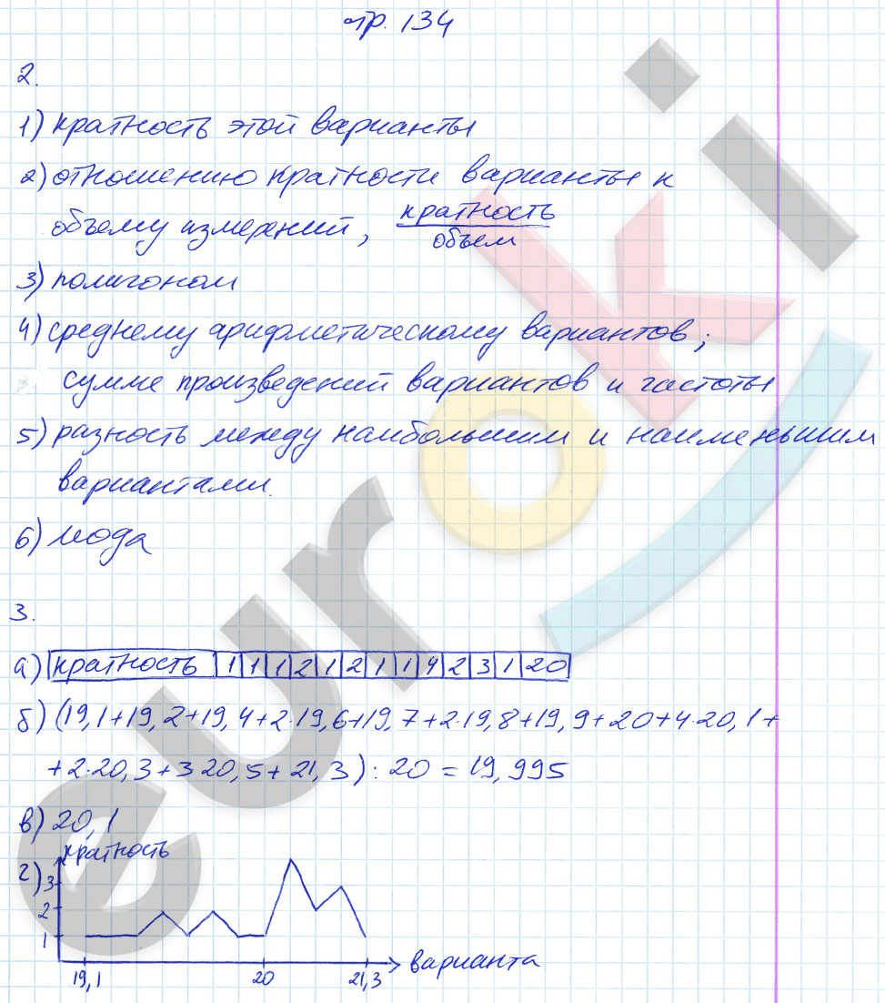 гдз 9 класс рабочая тетрадь страница 134 алгебра Ключникова, Комиссарова