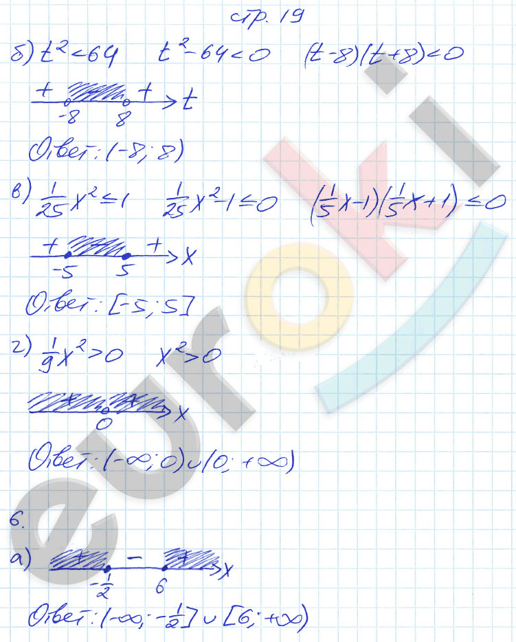 гдз 9 класс рабочая тетрадь страница 19 алгебра Ключникова, Комиссарова