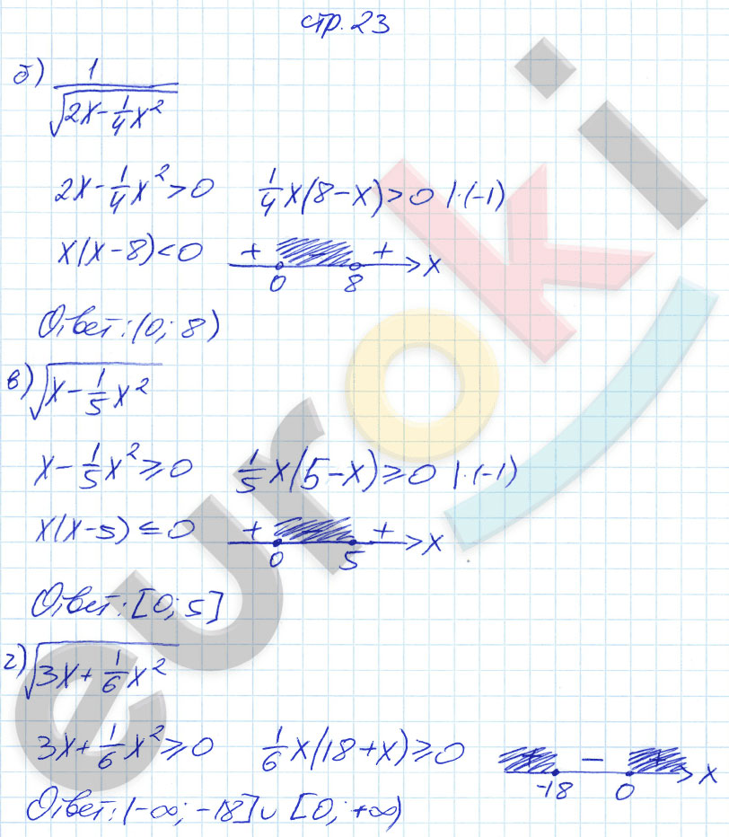 гдз 9 класс рабочая тетрадь страница 23 алгебра Ключникова, Комиссарова