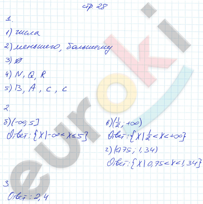 гдз 9 класс рабочая тетрадь страница 28 алгебра Ключникова, Комиссарова
