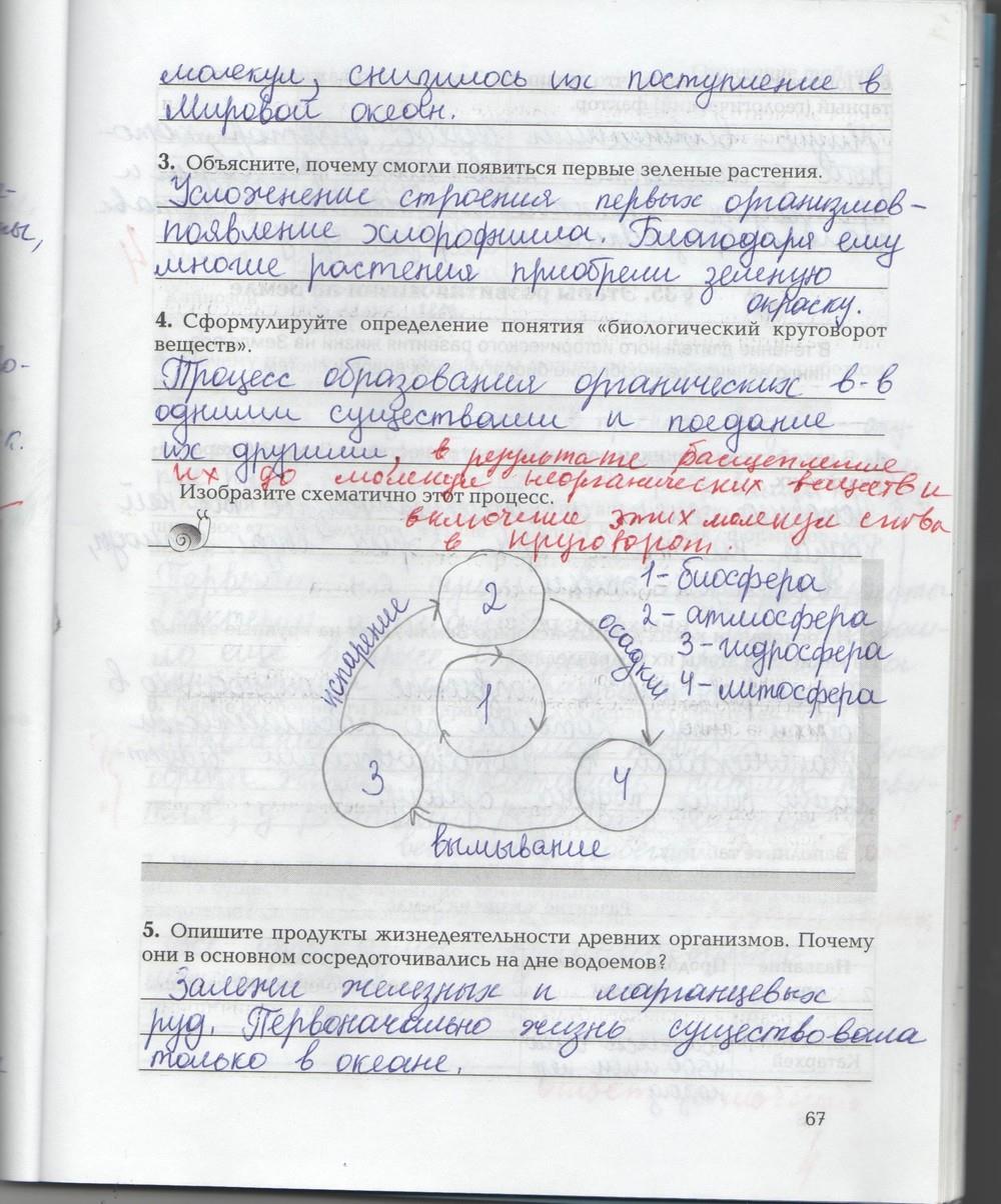 гдз 9 класс рабочая тетрадь страница 67 биология Козлова, Кучменко