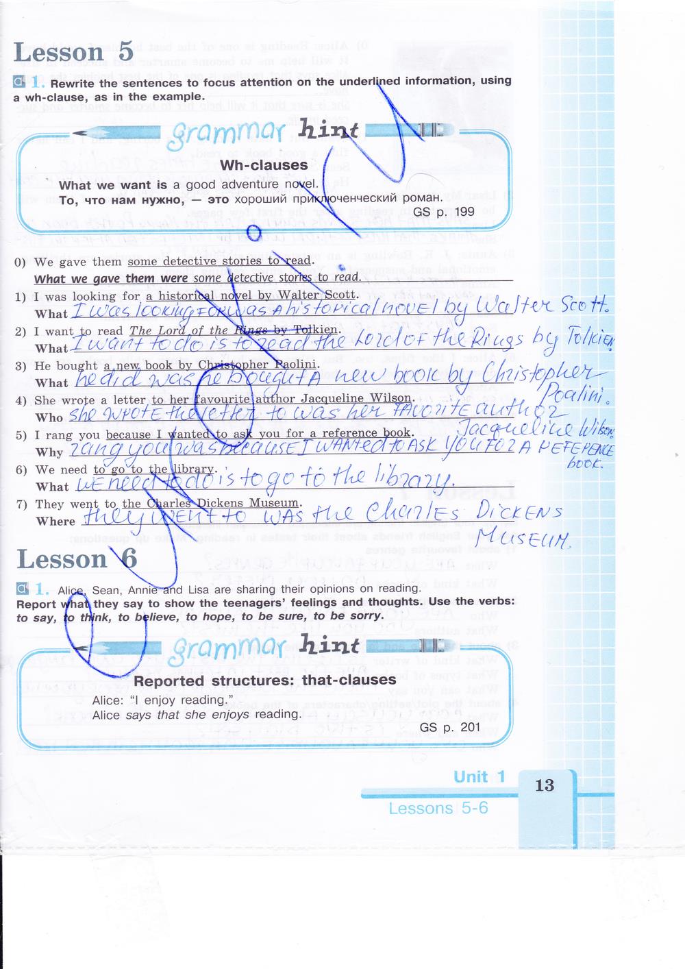 гдз 9 класс рабочая тетрадь страница 13 английский язык Кузовлев, Лапа