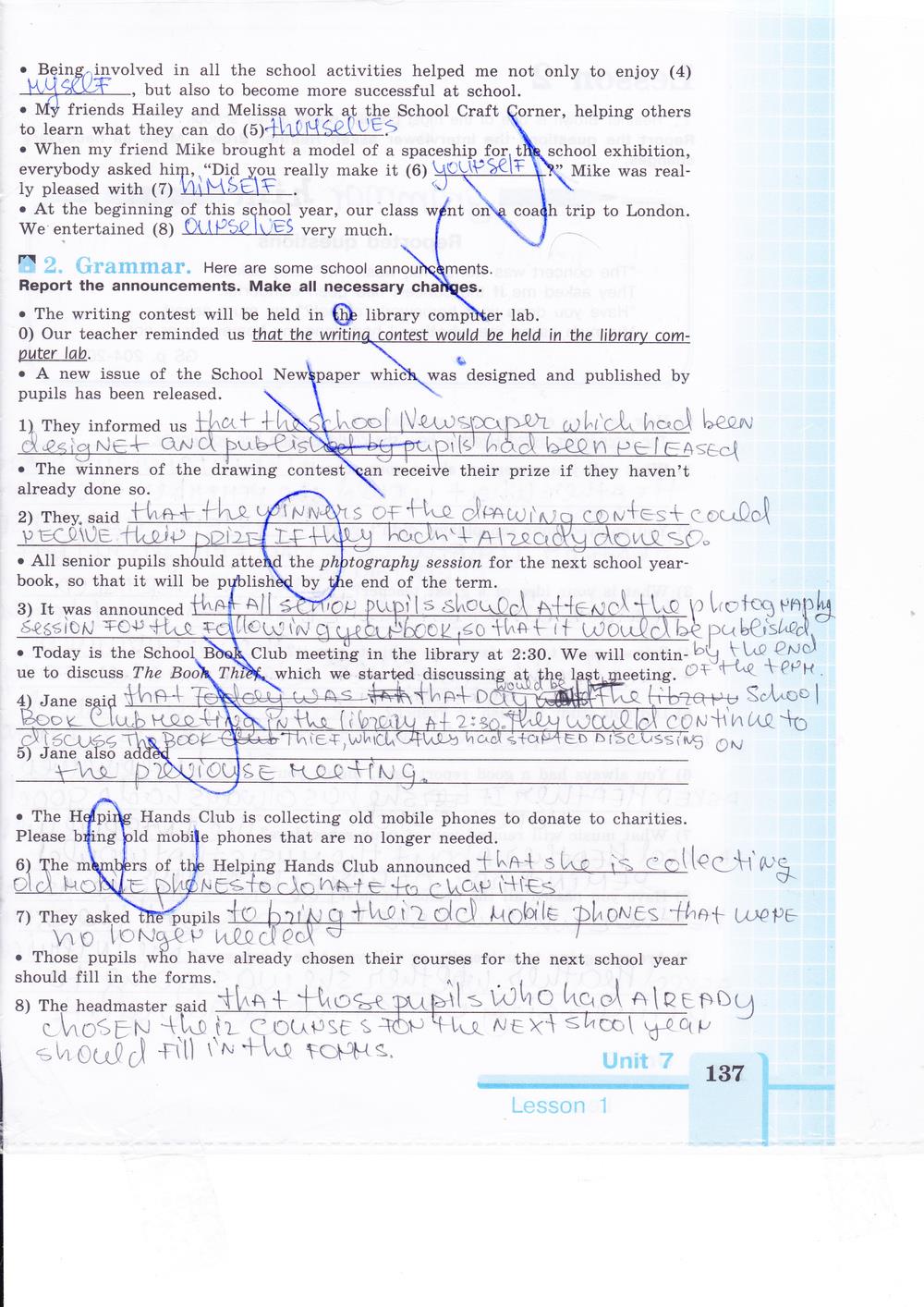 гдз 9 класс рабочая тетрадь страница 137 английский язык Кузовлев, Лапа